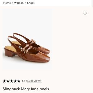 J. Crew Tan Slingback Mary Jane Heels